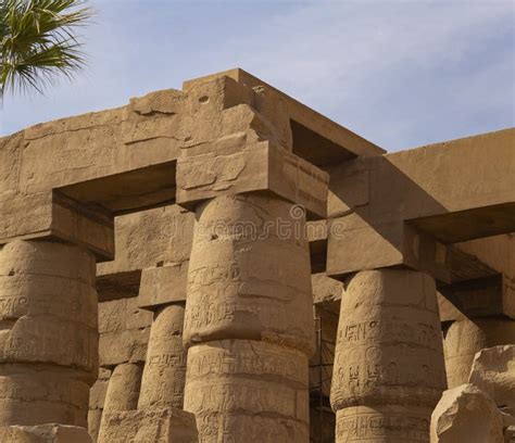 karnak temple complex  amun  stock image image  colonnade
