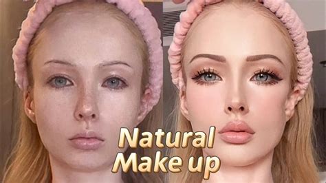 ЖЕНСТВЕННЫЙ НАТУРАЛЬНЫЙ МАКИЯЖ - ДО И ПОСЛЕ tutoreal make up Valeria ...