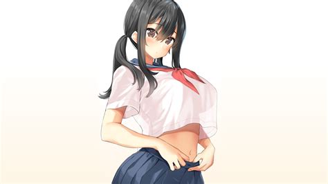 huge breasts, big boobs, schoolgirl, belly, Body Mahattaya Ginga, 2D ...