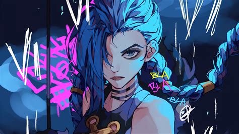 Jinx from Arcane League of Legends Wallpaper 4k for Desktop ID:12850