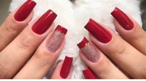 Unhas De Gel Simples E Elegantes Vermelho - Estilos e tendências para Unhas de gel vermelha