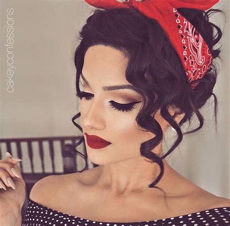 Pinup makeup @vanababy23 Pin Up Makeup, Beauty Makeup, Hair Makeup ...