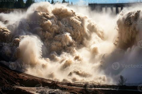 dam failure flood disaster generative ai 27719347 Stock Photo at Vecteezy