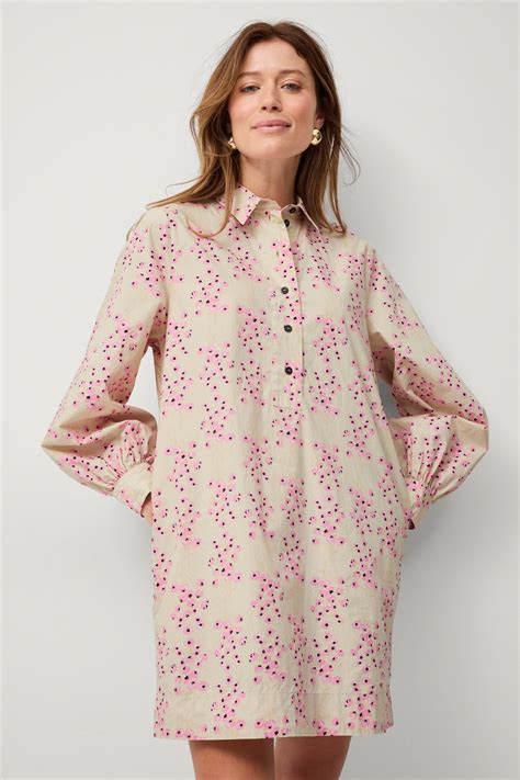 Second Female Skjortekjole Claud Tunic Dress - Rosa - Sommerkjoler ...