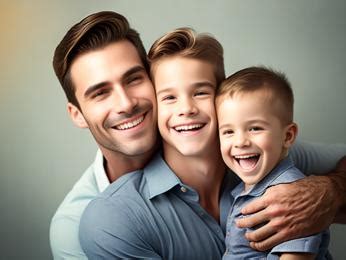 Father-Son Portrait: Fun Studio Shot Image & Design ID 0000102985 ...