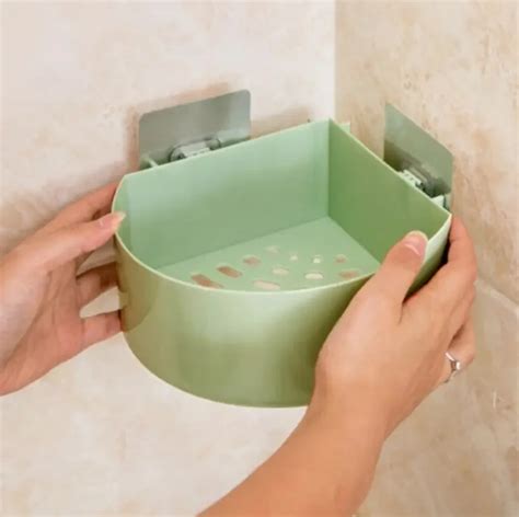 Купити Полиця кутова для ванної Corner storage rack Пластикова настінна ...