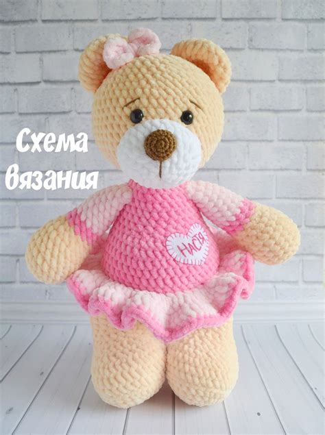 Мишка тедди связать крючком схема и описание