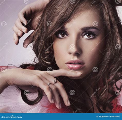 Young brunette stock photo. Image of figure, person, calm - 16085098