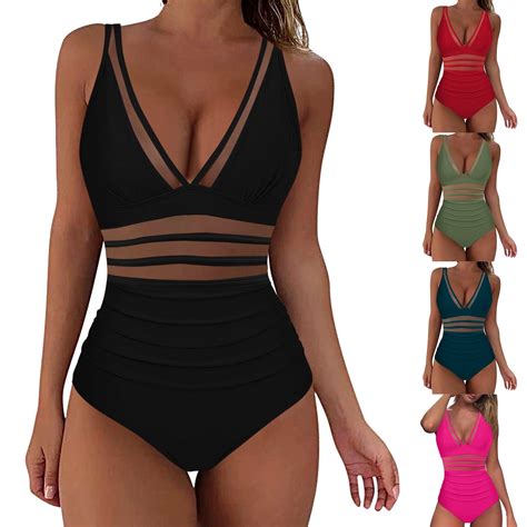 Kinrui Womens Swimsuit 2026 Mesh Tummy Control Swimwear One Piece Push