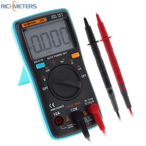 RICHMETERS RM101 Digital Multimeter 6000 Counts AC / DC Ammeter ...