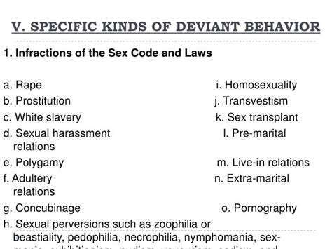 Deviant behavior