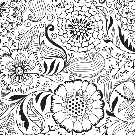 Floral Coloring Pages for Adults - Best Coloring Pages For Kids
