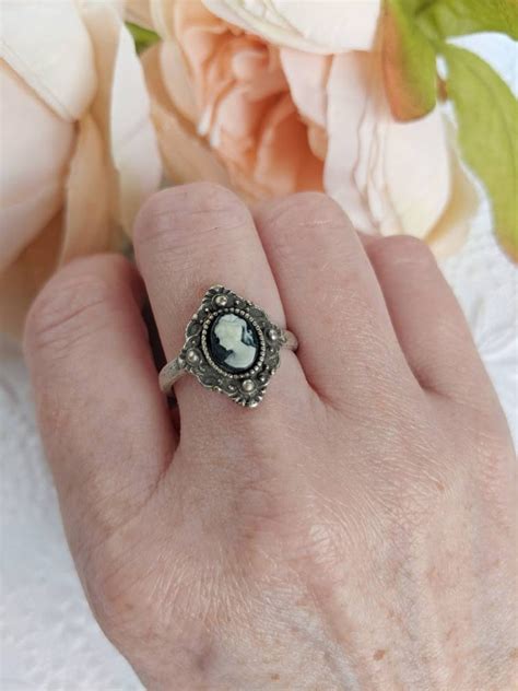 Cameo Ring Victorian Cameo Ring Antique Replica Cameo | Etsy