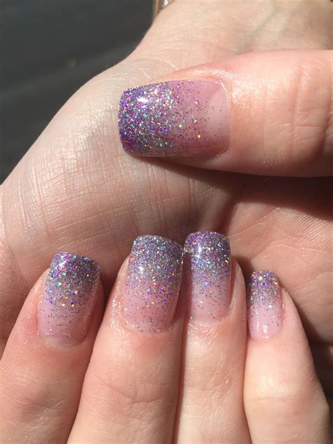 Glitter Acrylics, Glitter Manicure, Sns Nails, Ombre Nails Glitter
