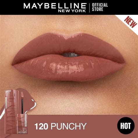 Maybelline Super Stay Vinyl Ink 120 Punchy Likit Ruj Maybelline
