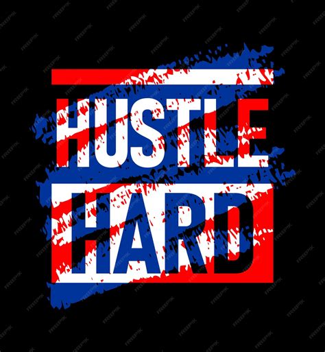 Premium Vector | Hustle hard motivational stroke typepace design slogan