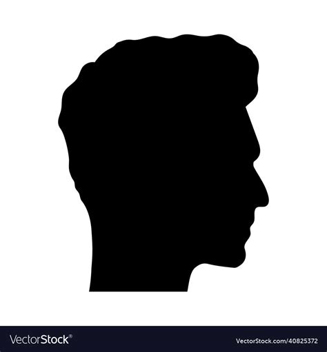 head man profile silhouette royalty  vector image