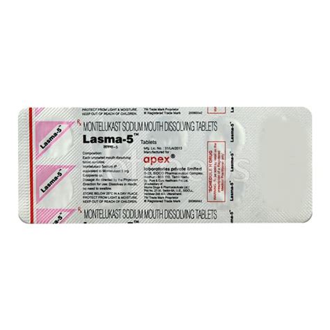 Lasma 5mg Tablet 10'S : Price, Uses, Side Effects | Netmeds