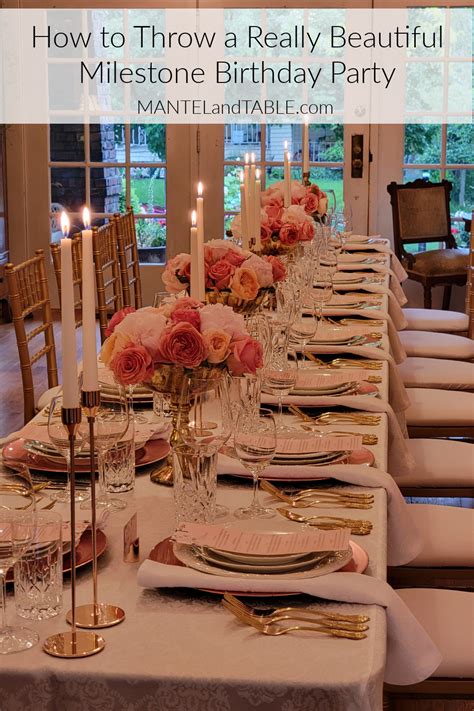 How To Decorate For A Milestone Birthday - How to Throw a Really Beautiful Milestone Birthday Party - Mantel and Table