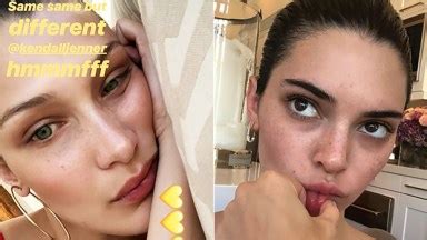 Bella Hadid & Kendall Jenner Without Makeup: See Pretty Selfies ...