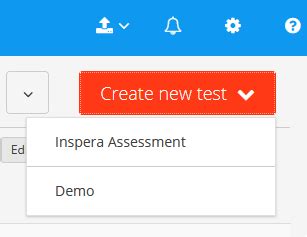 create  demo test inspera  center