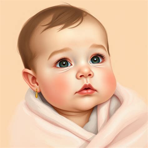 baby girl  earrings charming infant girl  impressio