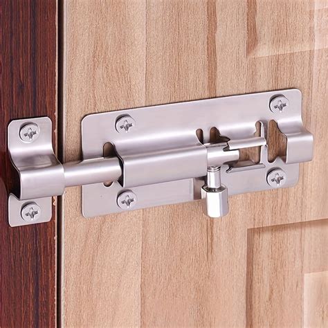 1pc Door Security Slide Latch Lock, Keyless Entry Door Lock, Sliding