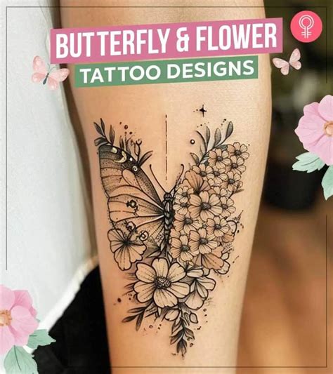 timeless butterfly  flower tattoo designs symbolism styles