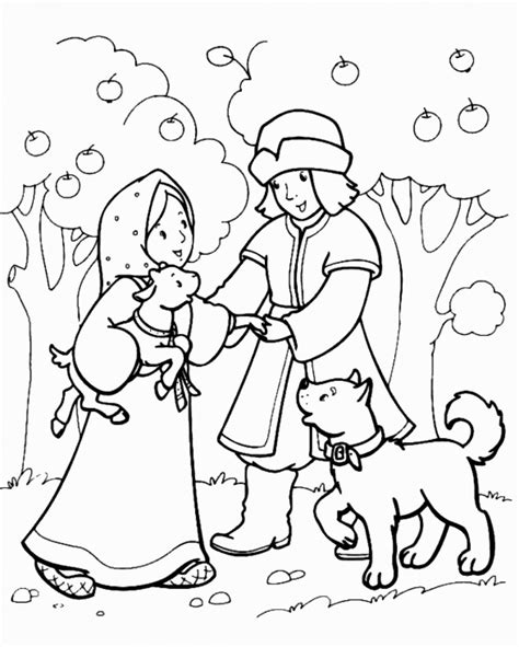 Аленушка встретила купца - раскраска №737 | Printonic.ru