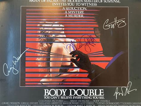 Body Double signed movie poster | EstateSales.org