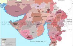 Gujarat Tehsil Map, Gujarat Taluka Map With Map Of Gujarat State ...
