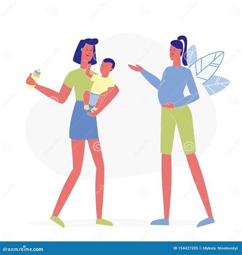 Happy Moms Isolated Cartoon Vector Illustrations. | CartoonDealer.com