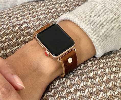 Grain Leather Apple Watch Band 38mm 40mm 41mm Strap Bands Bracelet 42mm