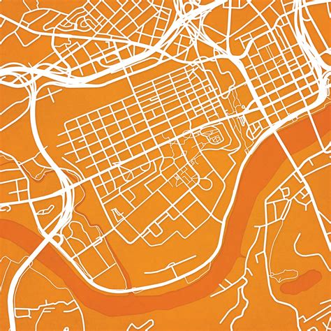 University of Tennessee Campus Map Art - City Prints