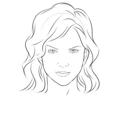 drawing lady face