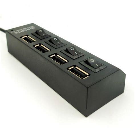 ᐉ Хаб USB 2.0 с питанием/с выключателями 4 порта