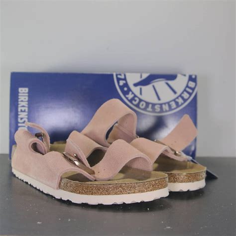birkenstock arizona light rose pink suede depop