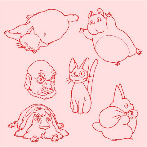 Studio Ghibli characters on Behance