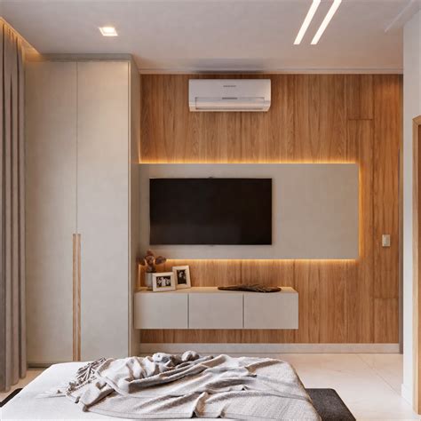 Painel Para Tv Para Quarto De Casal - Painel de TV para Quarto de Casal