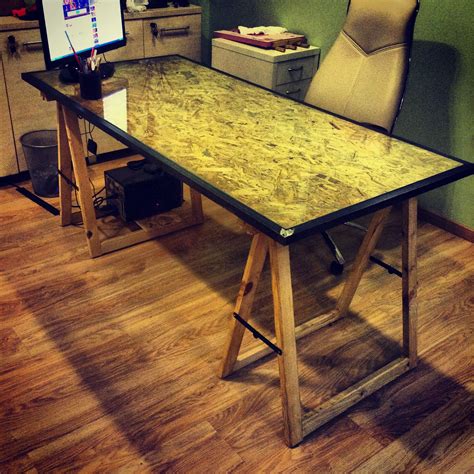 wood office table osb | Osb, Osb furniture, Osb wood