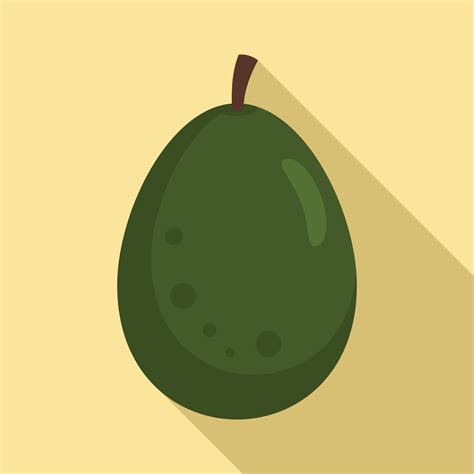 organic avocado icon flat style  vector art  vecteezy