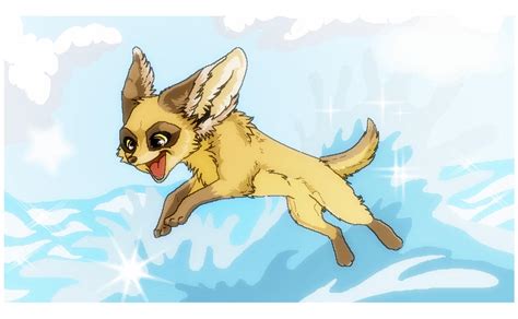 Fennec jumping by grypwolf-fan on DeviantArt