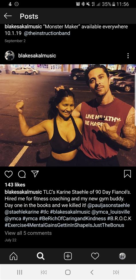 So apparently Karine got a coach/gym buddy and Paul went nuts (se his