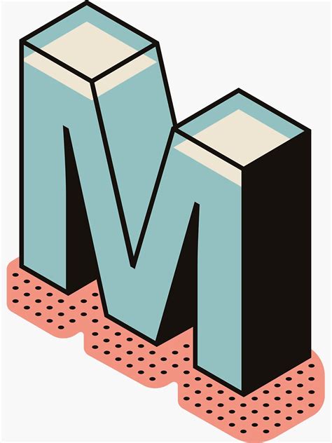 "Letter M with modern design and many shapes" Sticker by mzlad | Redbubble