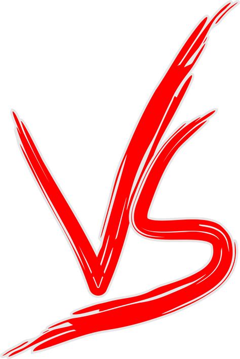 VS icon, versus battle icon sign logo symbol red design transparent ...