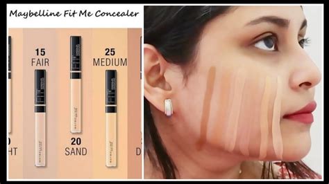 maybelline fit me concealer swatches - YouTube