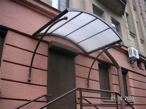 Козырьки для крыльца из поликарбоната в Москве. Купить кованый козырек ...