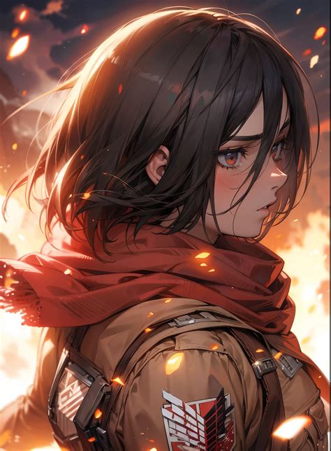 attack  titanmikasa ackerman seaart ai
