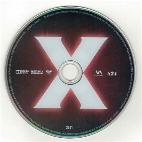 X (DVD disc) 2022 Mia Goth, Jenna Ortega, Brittany Snow 777235035410 on