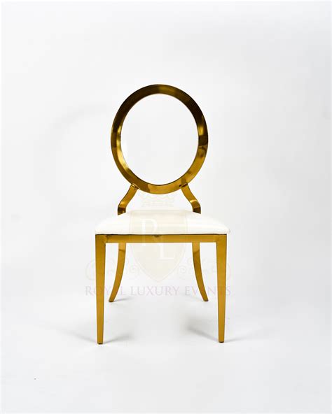 Louis Clear Back Gold Dining Chair, Polished Steel Frame, White or Bla
